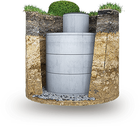 Канализация из бетонных колец 